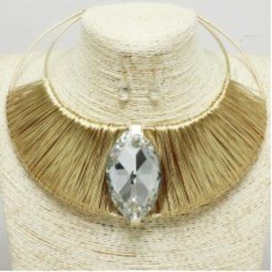 Gorgeous Statement Necklace With Matching Cuff